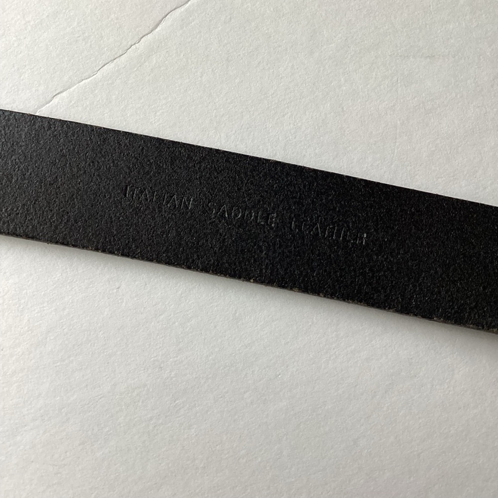 Polo Ralph Lauren Belt Mens 36/90 Black Italian Saddle Leather - Picture 4 of 15